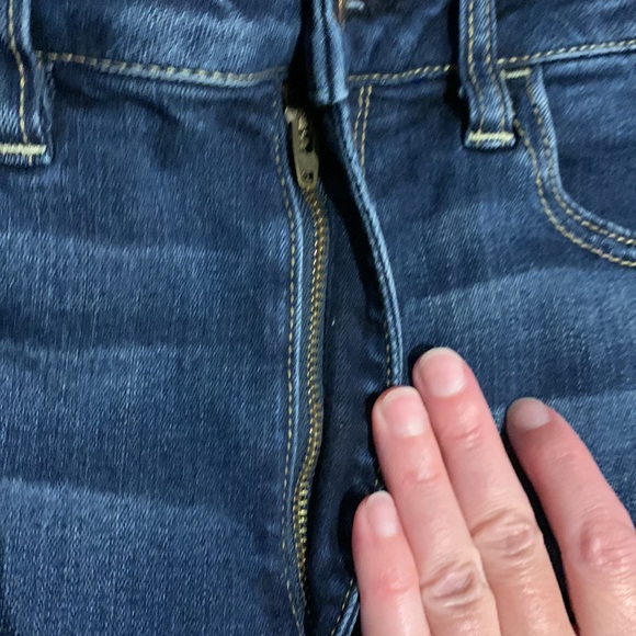 EUC Women’s American Eagle Super High Rise Blue Jeggings - size 8 Regular - Picture 7 of 16